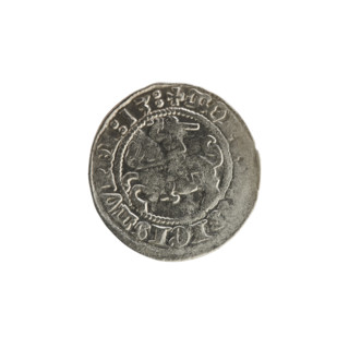 Lithuanian half-grosz, Sigismund I the Old (King of Poland; 1506–1548). Silver coin (1513).