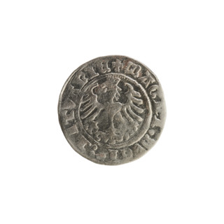 Lithuanian half-grosz, Sigismund I the Old (King of Poland; reign 1506–1548). Silver coin