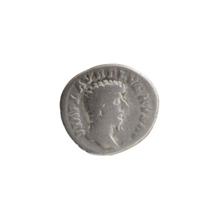 Denarius of Lucius Verus (130–169; Roman emperor 161–169). Obverse: Head of Lucius Verus uncovered,