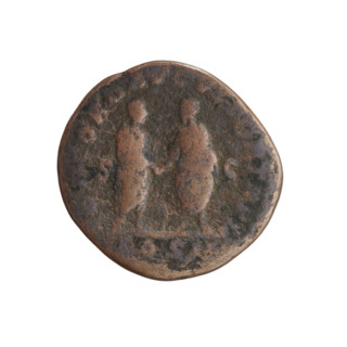 Lucius Verus (130–169; Roman emperor 161–169), issuer. Obverse: head of Lucius Verus uncovered to