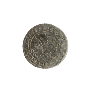Lithuanian half-grosz, Sigismund I the Old (King of Poland; reign 1506–1548). Silver coin (1513).