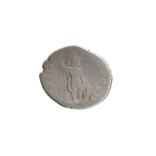 Denarius of Lucius Verus (130–169; Roman emperor 161–169). Obverse: Bust of Lucius Verus bareheaded