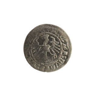 Lithuanian half-grosz, Sigismund I the Old (King of Poland; 1506–1548). Silver coin (half-grosz),
