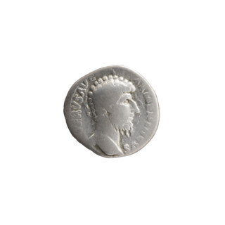 Denarius, Lucius Verus (130–169; Roman emperor 161–169), issuer: Lucius Verus. Obverse: Head of