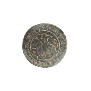 Lithuanian half-grosz, Sigismund I the Old (King of Poland; 1506–1548). Silver coin (half-grosz),