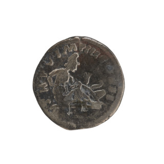 Denarius of Lucius Verus (130–169; Roman emperor 161–169). Obverse: Head of Lucius Verus with