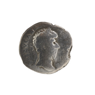 Denarius of Lucius Verus (130–169; Roman emperor 161–169). Obverse: Head of Lucius Verus with