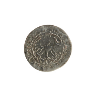 Lithuanian half-grosz, Sigismund I the Old (King of Poland; 1506–1548). Silver coin (half-grosz),