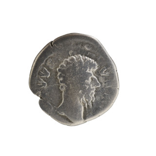 Denarius of Lucius Verus (130–169; Roman emperor 161–169), posthumous, issued by Marcus Aurelius