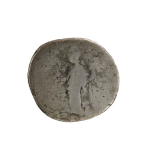 Denarius of Lucius Verus (130–169; Roman emperor 161–169). Obverse: head of Lucius Verus in laurel