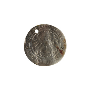 Lithuanian half-grosz, Sigismund I the Old (King of Poland; reign 1506–1548). Silver coin
