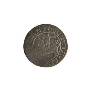 Lithuanian half-grosz, Sigismund I the Old (King of Poland; 1506–1548), 1515. Obverse: Pogon