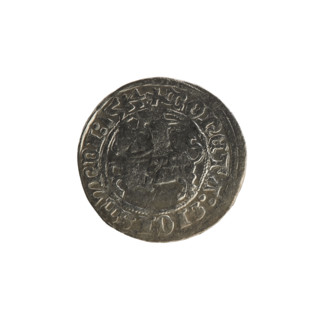 Lithuanian half-grosz, Sigismund I the Old (King of Poland; 1506–1548). Silver coin (half-grosz),