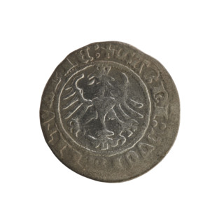 Lithuanian half-grosz, Sigismund I the Old (King of Poland; 1506–1548). R8 (rarity). Polish coin of