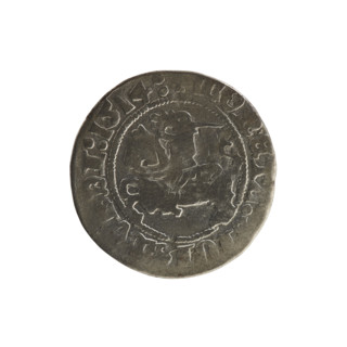 Lithuanian half-grosz, Sigismund I the Old (King of Poland; 1506–1548). Silver coin (1514).