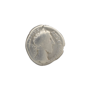 Denarius of Commodus (reigned 177–192). Obverse: Head of Commodus in laurel wreath to the right,