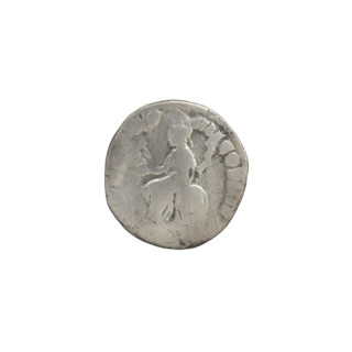 Denarius of Commodus (161–192; Roman emperor 177–192). Obverse: Head of Commodus in laurel wreath