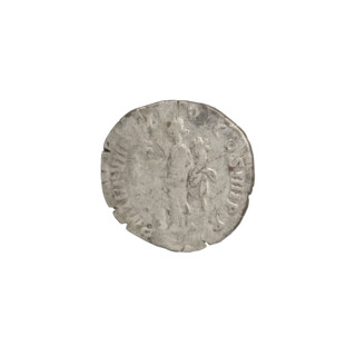 Denarius of Commodus (reigned 177–192). Obverse: Head of Commodus in laurel wreath facing right,