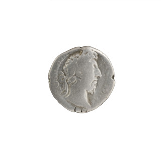 Denarius, Commodus (161–192; Roman emperor 177–192), c. 183–184. Obverse: Head of Commodus in