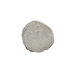 Denarius of Commodus (161–192 CE). Obverse: Head of Commodus in laurel wreath facing right,