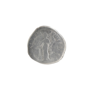 Denarius of Commodus (161–192; Roman emperor 177–192). Obverse: Head of Commodus in laurel wreath