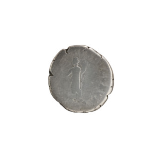Denarius of Commodus (reigned 177–192). Obverse: Head of Commodus in a laurel wreath facing right,