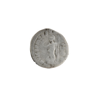 Denarius of Commodus (161–192), Roman emperor (reigned 177–192). Obverse: Head of Commodus in a