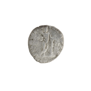 Denarius of Commodus (reign 177–192 CE). Obverse: Head of Commodus wearing a laurel wreath, facing
