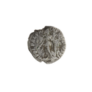 Denarius of Commodus (reigned 177–192). Obverse: Head of Commodus in a laurel wreath facing right,