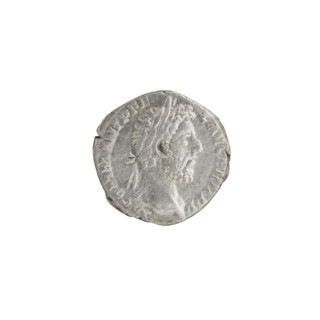 Denarius of Commodus (r. 177–192). Obverse: head of Commodus in a laurel wreath facing right,