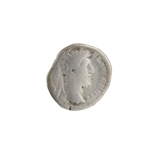 Denarius of Commodus (reigned 177–192). Obverse: Head of Commodus in a laurel wreath facing right,