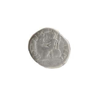 Denarius; obverse: Head of Commodus in a laurel wreath to the right, legend M - COM - EL AVG BRIT
