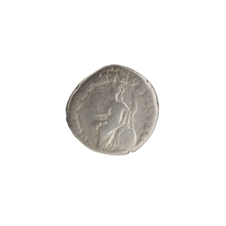 Denarius of Commodus (reigned 177–192). Obverse: Head of Commodus in a laurel wreath facing right,