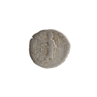 Denarius, Commodus (161–192 CE), 191–192 CE. Obverse: Bust of Commodus in laurel wreath and