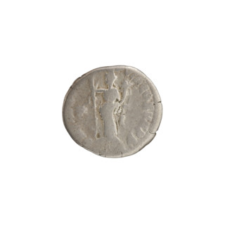 Denarius of Commodus (reigned 177–192). Obverse: head of Commodus in laurel wreath facing right,