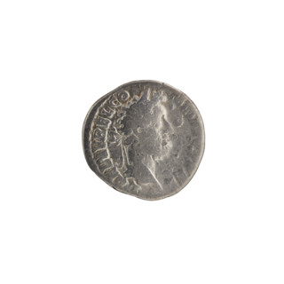 Denarius of Commodus (reigned 177–192). Obverse: head of Commodus in laurel wreath facing right;