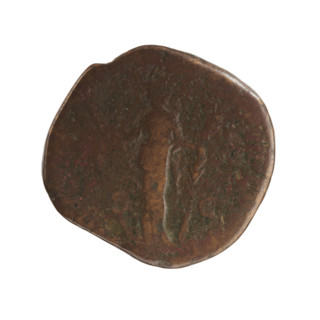 Sestertius of Commodus (161–192; Roman emperor 177–192). Obverse: head of Commodus in a laurel