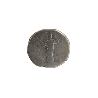 Denarius; obverse: bust of Crispina in drapery facing right, inscription 'RI, INA - AVGV' all