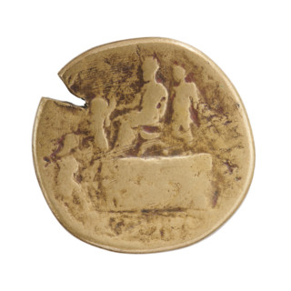 Sestertius of Pertinax (126–193), 193 CE. Obverse: Head of Pertinax in a laurel wreath facing
