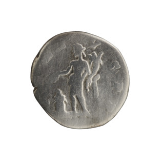 Denarius; obverse: Head of Septimius Severus with laurel wreath facing right, inscription 'T SEV PE