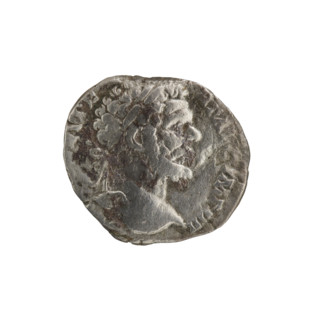 Denarius; obverse: Head of Septimius Severus with a laurel wreath facing right, legend - AVG, IIII;