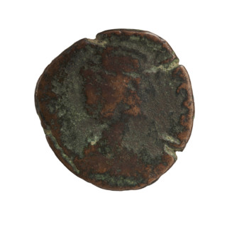 Sestertius of Julia Domna (ca. 160–217; Roman empress 193–211). Obverse: Bust of Julia Domna facing