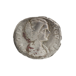Denarius, Julia Domna (ca. 160–217; Roman empress 193–211). Obv.: IVLIA AVGVSTA — bust of Julia