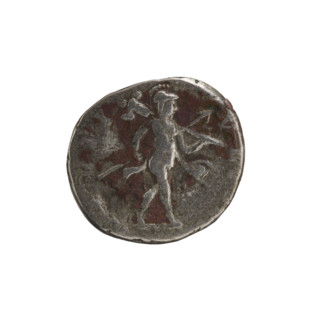 Denarius, Caracalla (188–217; Roman emperor 198–217), (Caesar). Obverse: NTON CAESP PONTIF — Bust