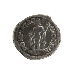 Denarius, Caracalla (188–217 CE; Roman emperor 198–217). Obverse: ANTONINVS PIVS AVG — Bust of