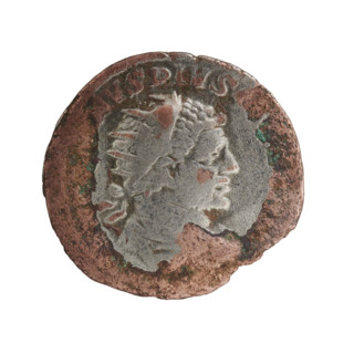 Antoninian (subaerate), Caracalla (188–217; Roman emperor 198–217). Obv.: NVSPIVS — Bust of