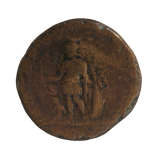 Sestertius of Caracalla (188–217; Roman emperor 198–217). Obverse: Inscription MAVRELANTONINVS