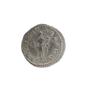 Denarius, Geta (189–212; Roman emperor 209–212) (Caesar). Obverse: Draped bust of Geta right.