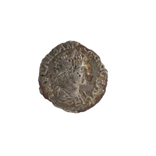 denarius (subaerate). Obv.: IMP CAES ANTONINVS AVG — Bust of Elagabalus right with laurel wreath