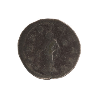denarius; Elagabalus (204–222; Roman emperor 218–222); Obv.: Bust of the emperor with laurel wreath